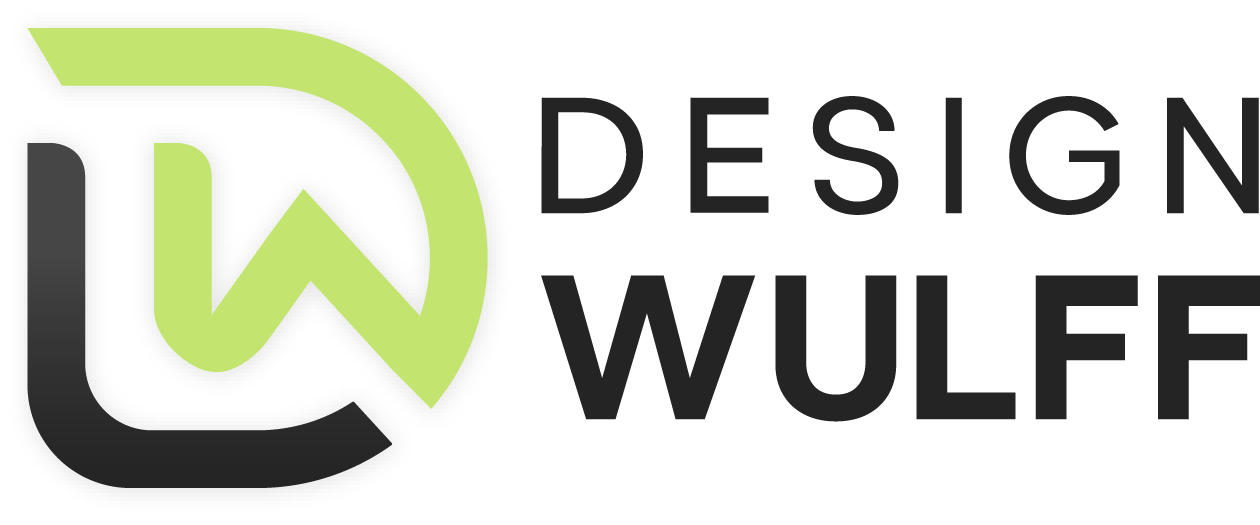 Design Wulff Signet in dunklem grau und Brand grün im normalen Format